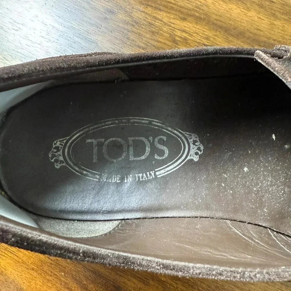 Tod's City Gommino Brown Suede Driving Shoe M5/W7 - Picture 5 of 6